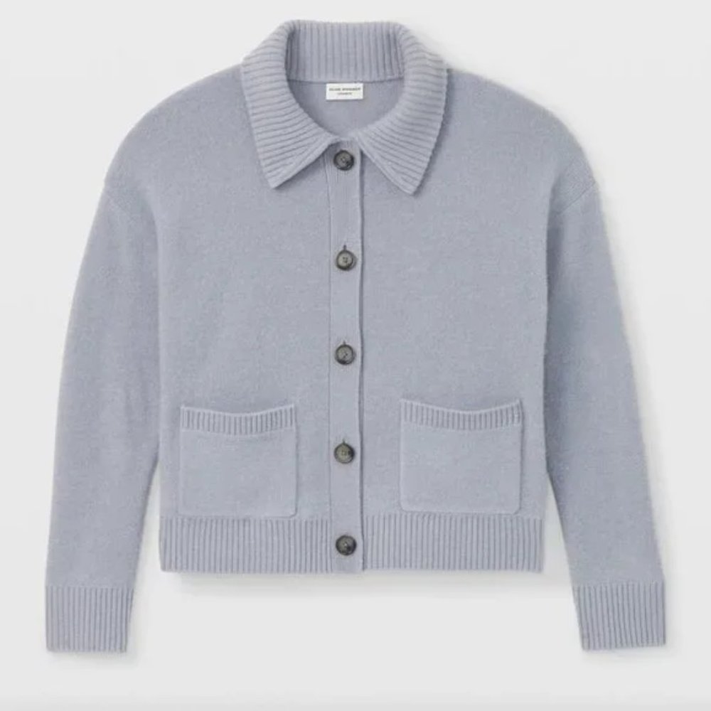 CLUB MONACO | Boiled Cashmere Collar Cardigan